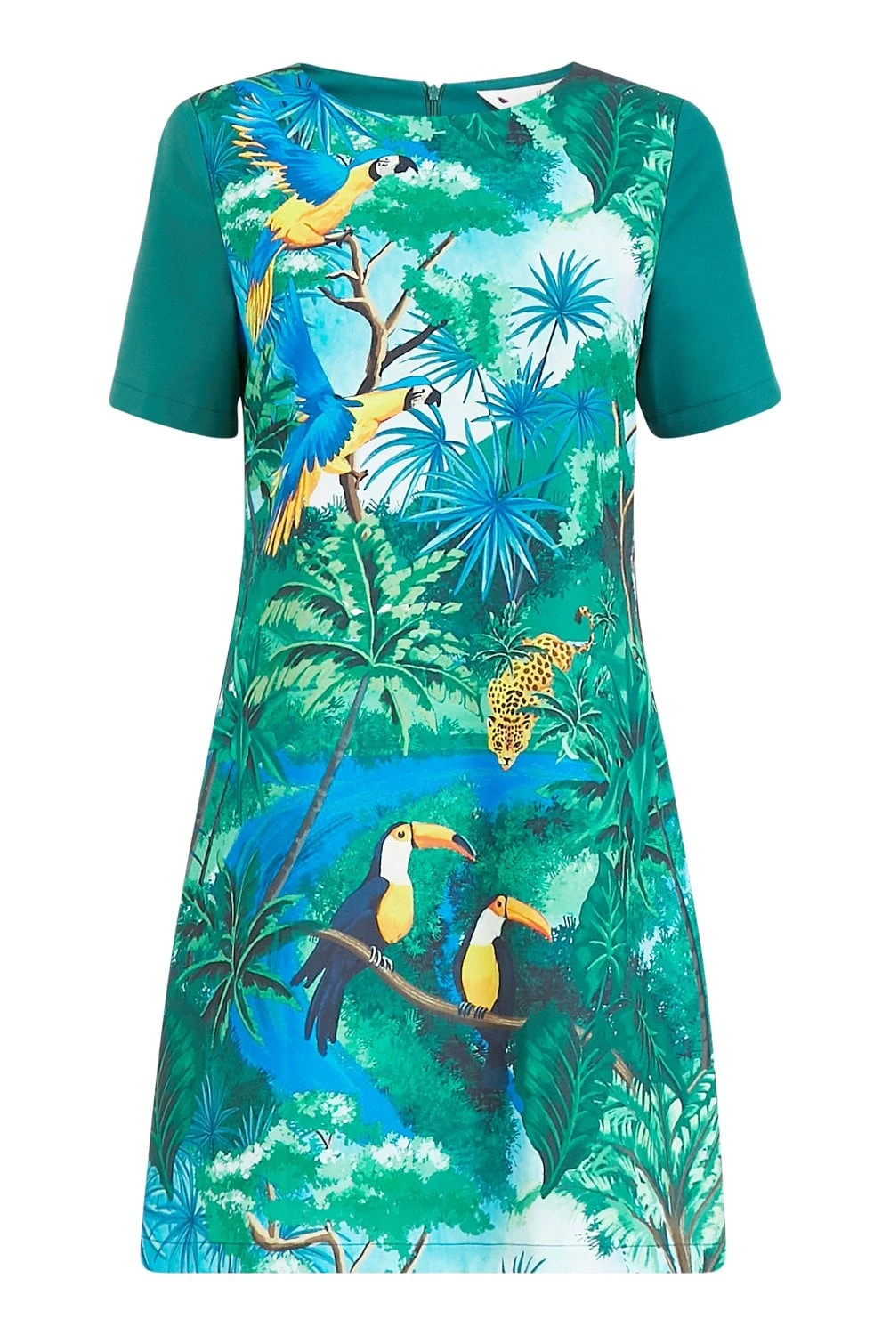 Yumi Green Jungle Parrot Tunic Dress 4 Yumi Green Jungle Parrot Tunic Dress - Image 4