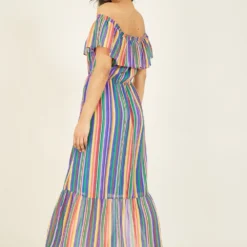 Yumi Green Rainbow Stripe Bardot Maxi Dress 9 Yumi Green Rainbow Stripe Bardot Maxi Dress -Cheap My Dreamy Dress Store green rainbow stripe bardot maxi dress p8025 113967 image