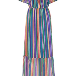 Yumi Green Rainbow Stripe Bardot Maxi Dress 10 Yumi Green Rainbow Stripe Bardot Maxi Dress -Cheap My Dreamy Dress Store green rainbow stripe bardot maxi dress p8025 113968 image
