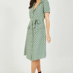Yumi Green Spot Retro Shirt Dress -Cheap My Dreamy Dress Store green spot retro shirt dress p10220 111211 image