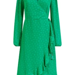 Yumi Green Spotted Frill Long Sleeve Wrap Dress 10 Yumi Green Spotted Frill Long Sleeve Wrap Dress -Cheap My Dreamy Dress Store green spotted frill long sleeve wrap dress p7726 114056 image
