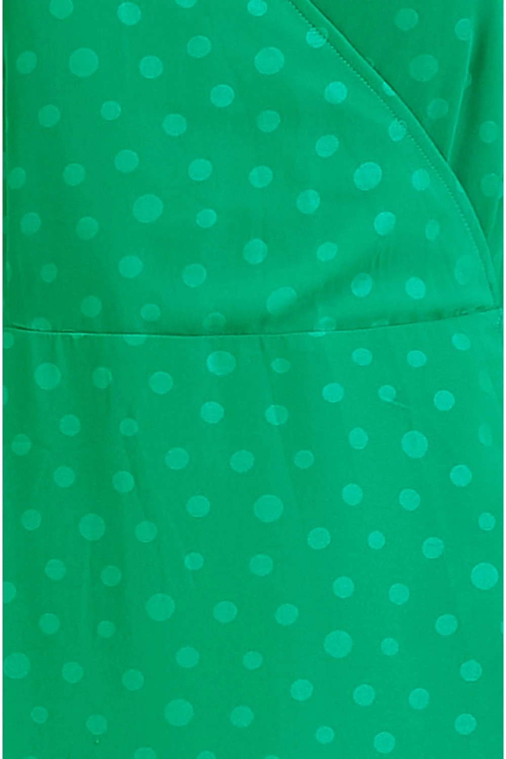 Yumi Green Spotted Frill Long Sleeve Wrap Dress 6 Yumi Green Spotted Frill Long Sleeve Wrap Dress - Image 6