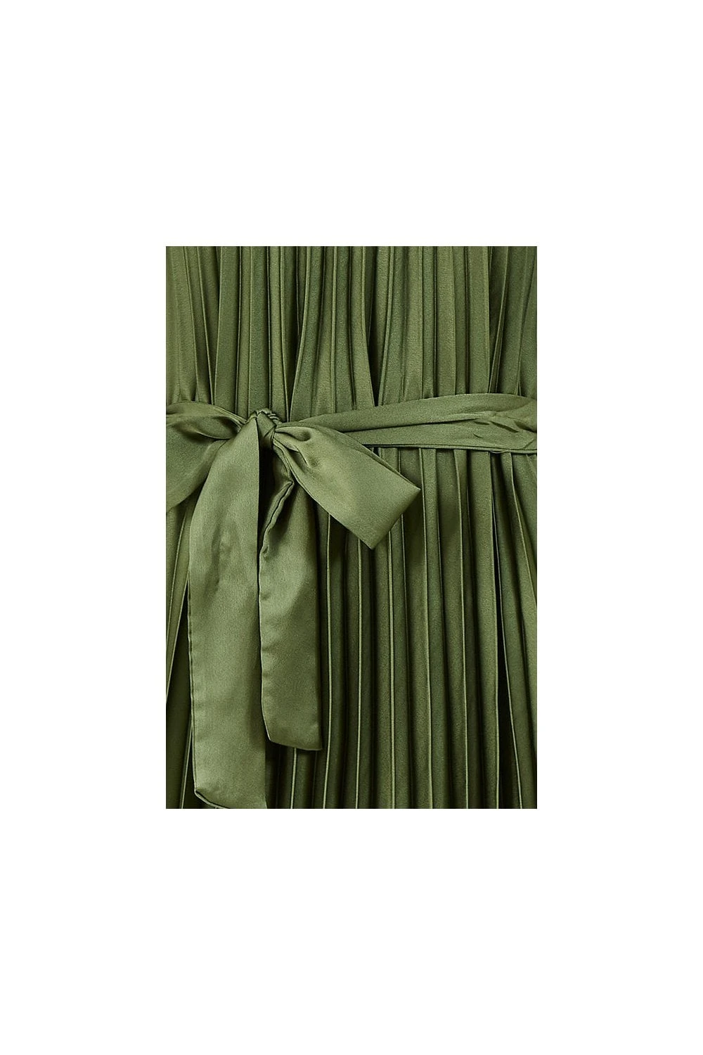Yumi Green V Strap Satin Pleated Midi Dress 6 Yumi Green V Strap Satin Pleated Midi Dress - Image 6