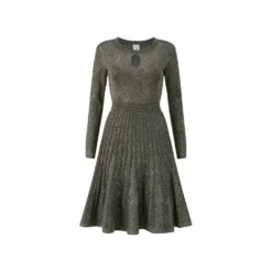 Yumi Grey Lurex Knitted Skater Dress -Cheap My Dreamy Dress Store grey lurex knitted skater dress p9560 104942 image