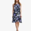 Hallie Floral Layered Chiffon Dress