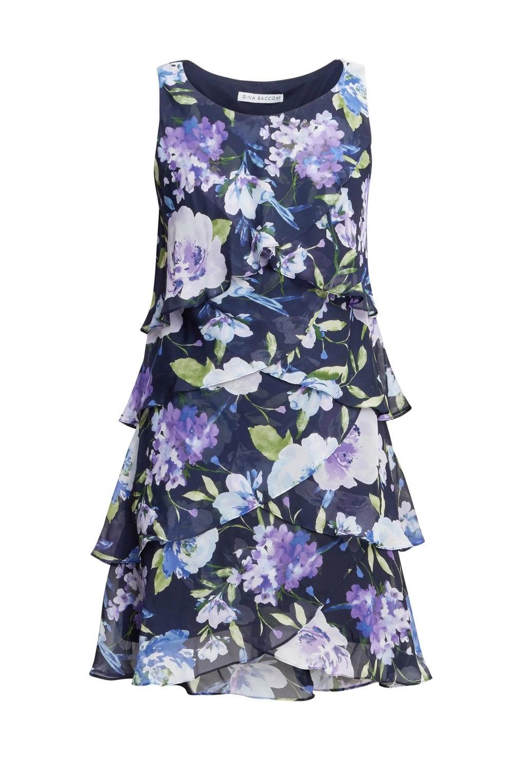 Hallie Floral Layered Chiffon Dress 5 Hallie Floral Layered Chiffon Dress - Image 5
