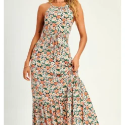 Halterneck Tiered Maxi Dress -Cheap My Dreamy Dress Store halterneck tiered maxi dress p14243 122290 image