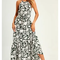 Halterneck Tiered Maxi Dress -Cheap My Dreamy Dress Store halterneck tiered maxi dress p14243 122292 image
