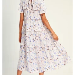 Hem Frill Detail Tie Back Smock Boho Dress -Cheap My Dreamy Dress Store hem frill detail tie back smock boho dress p14188 122050 image