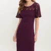 Imola Lace Cocktail Dress With Embroidered Yoke