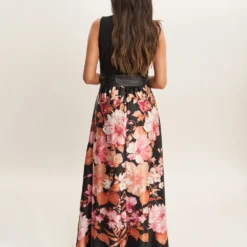 Jaimarie Floral Satin And Jersey Dress -Cheap My Dreamy Dress Store jaimarie floral satin and jersey dress p22779 160100 image