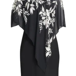 Kiya Asymmetric Dress With Printed Foil Detail -Cheap My Dreamy Dress Store kiya asymmetric dress with printed foil detail p19758 147597 image