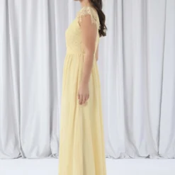 Lemon Yellow Wrap Front Lace Maxi Dress -Cheap My Dreamy Dress Store lemon yellow wrap front lace maxi dress p19611 146892 image