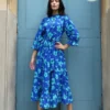 Lyla Blue Floral Midi Dress