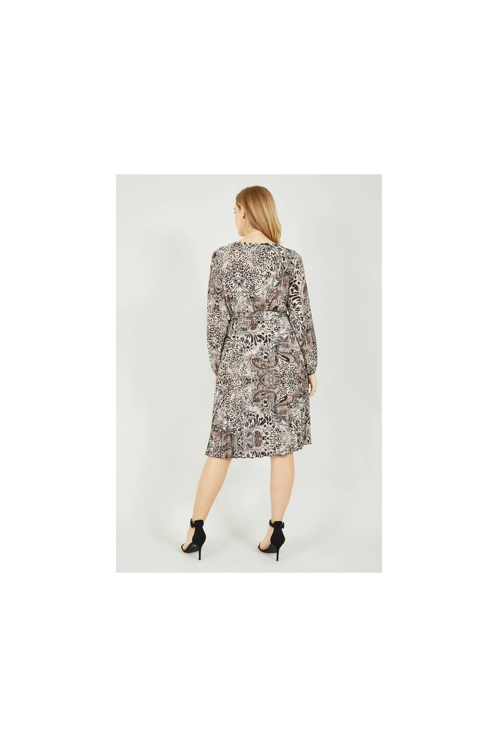Mela Animal Paisley Wrap Pleated Dress 4 Mela Animal Paisley Wrap Pleated Dress - Image 4