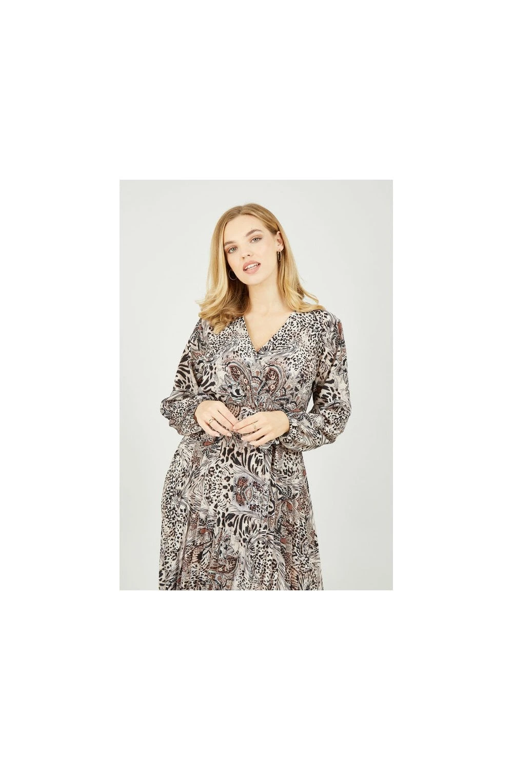Mela Animal Paisley Wrap Pleated Dress 3 Mela Animal Paisley Wrap Pleated Dress - Image 3