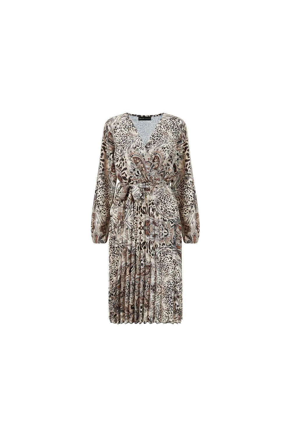 Mela Animal Paisley Wrap Pleated Dress 5 Mela Animal Paisley Wrap Pleated Dress - Image 5