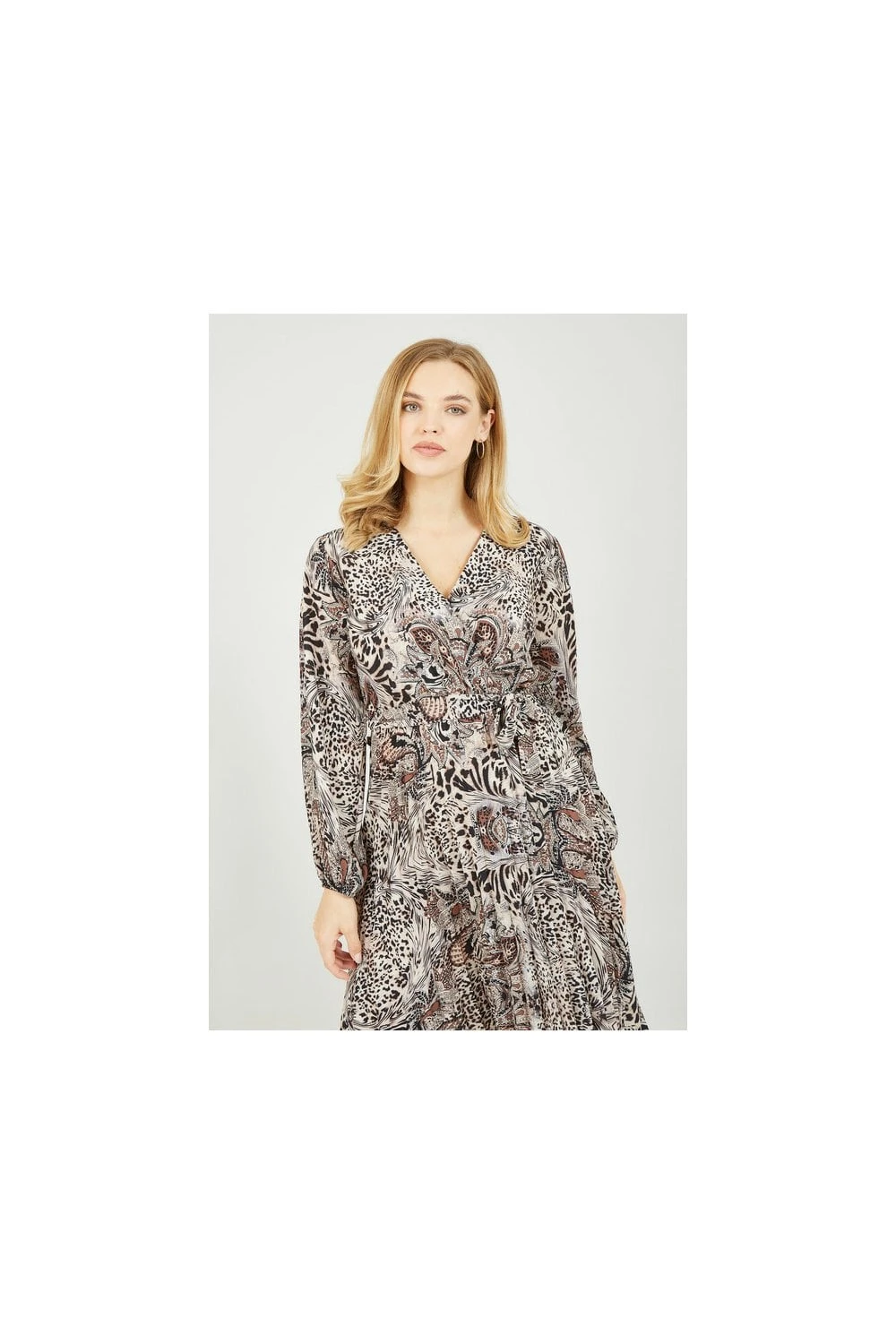 Mela Animal Paisley Wrap Pleated Dress 2 Mela Animal Paisley Wrap Pleated Dress - Image 2