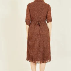 Mela Animal Print Pleated Skirt Dress With Belt -Cheap My Dreamy Dress Store mela animal print pleated skirt dress with belt p10854 108808 image