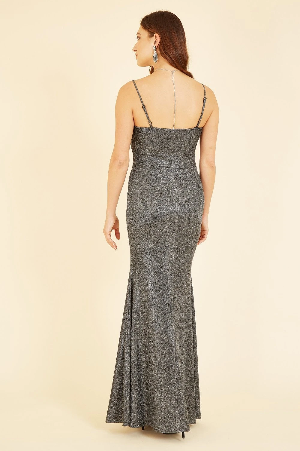 Mela Black Fitted Strappy Maxi Dress 4 Mela Black Fitted Strappy Maxi Dress - Image 4