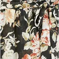 Mela Black Floral High Low Wrap Dress -Cheap My Dreamy Dress Store mela black floral high low wrap dress p36 110820 image