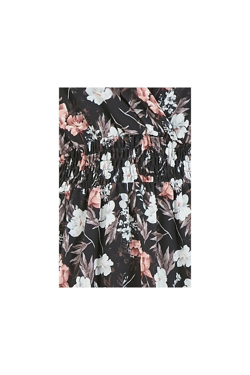 Mela Black Floral Print Wrap Dress 5 Mela Black Floral Print Wrap Dress - Image 5