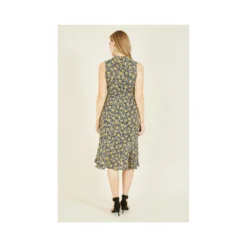 Mela Black Floral Wrap Over Midi Dress -Cheap My Dreamy Dress Store mela black floral wrap over midi dress p165 595 image