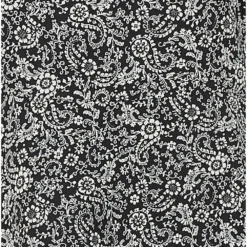 Mela Black Paisley Printed Skater Dress With Frill Shoulders -Cheap My Dreamy Dress Store mela black paisley printed skater dress with frill shoulders p10390 111806 image