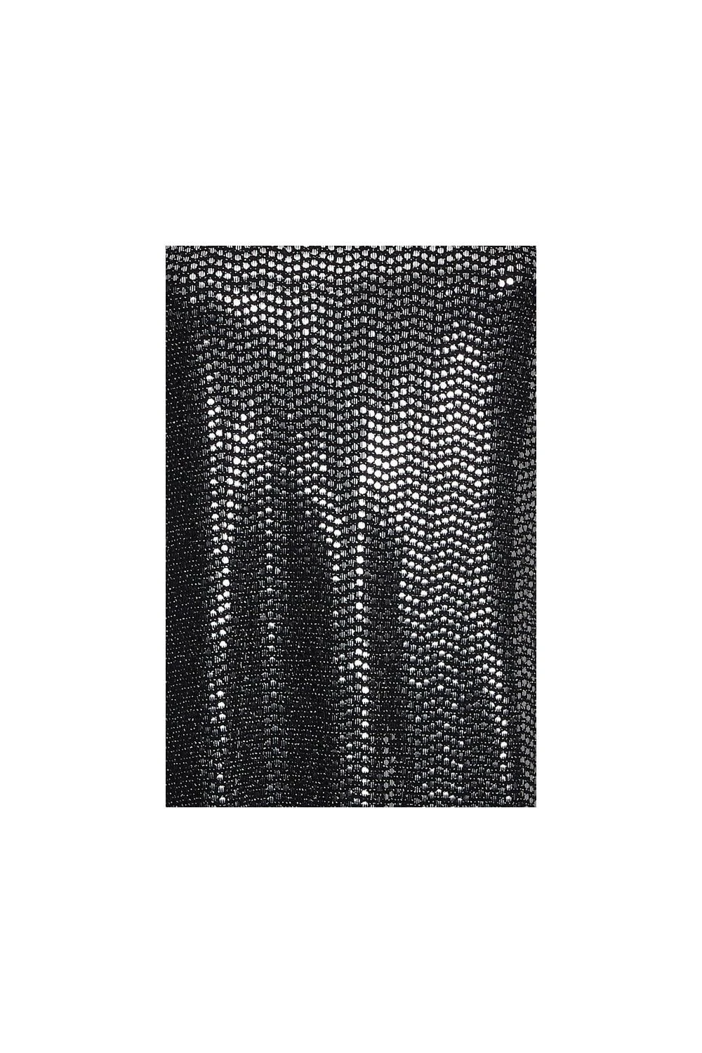 Mela Black Plus Size Metallic Puff Sleeve Dress 5 Mela Black Plus Size Metallic Puff Sleeve Dress - Image 5