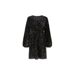 Mela Black Plus Size Sequin Smock Dress -Cheap My Dreamy Dress Store mela black plus size sequin smock dress p9116 95886 image