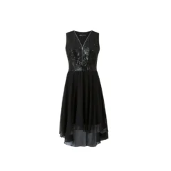 Mela Black Sequin Asymmetric Dress -Cheap My Dreamy Dress Store mela black sequin asymmetric dress p6476 61088 image