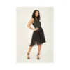 Mela Black Sequin Asymmetric Dress