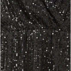 Mela Black Sequin Kimono Sleeve Wrap Dress -Cheap My Dreamy Dress Store mela black sequin kimono sleeve wrap dress p10134 111754 image