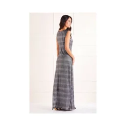 Mela Black Side Slit Shimmer Maxi Dress -Cheap My Dreamy Dress Store mela black side slit shimmer maxi dress p5437 51773 image