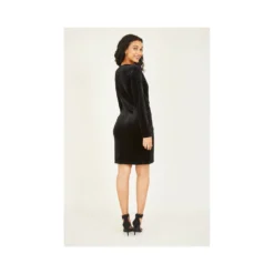 Mela Black Velvet Wrap Dress -Cheap My Dreamy Dress Store mela black velvet wrap dress p6477 61094 image