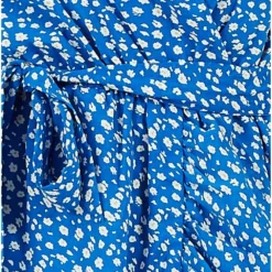 Mela Blue Ditsy Daisy Wrap Front Midi Dress -Cheap My Dreamy Dress Store mela blue ditsy daisy wrap front midi dress p12276 112997 image