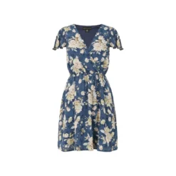 Mela Blue Floral Wrap Over Dress -Cheap My Dreamy Dress Store mela blue floral wrap over dress p8848 72932 image