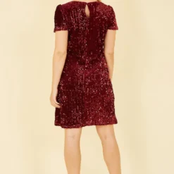 Mela Burgundy Sequin Tunic Dress -Cheap My Dreamy Dress Store mela burgundy sequin tunic dress p16308 132064 image