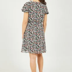 Mela Floral Print Wrap Skater Dress -Cheap My Dreamy Dress Store mela floral print wrap skater dress p10397 111891 image
