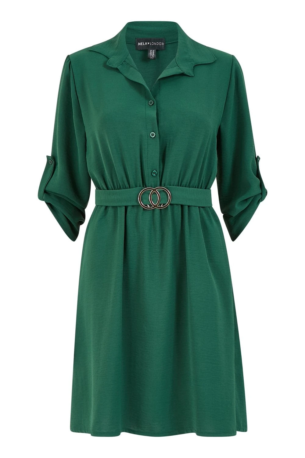 Mela Green Belted Shirt Dress 5 Mela Green Belted Shirt Dress - Image 5