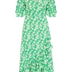 Mela Green Ditsy Daisy Wrap Effect Frill Dress -Cheap My Dreamy Dress Store mela green ditsy daisy wrap effect frill dress p14945 125421 image