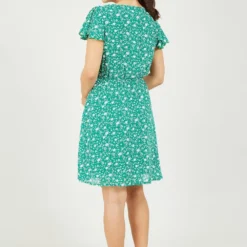 Mela Green Ditsy Floral Skater Dress -Cheap My Dreamy Dress Store mela green ditsy floral skater dress p11994 110433 image
