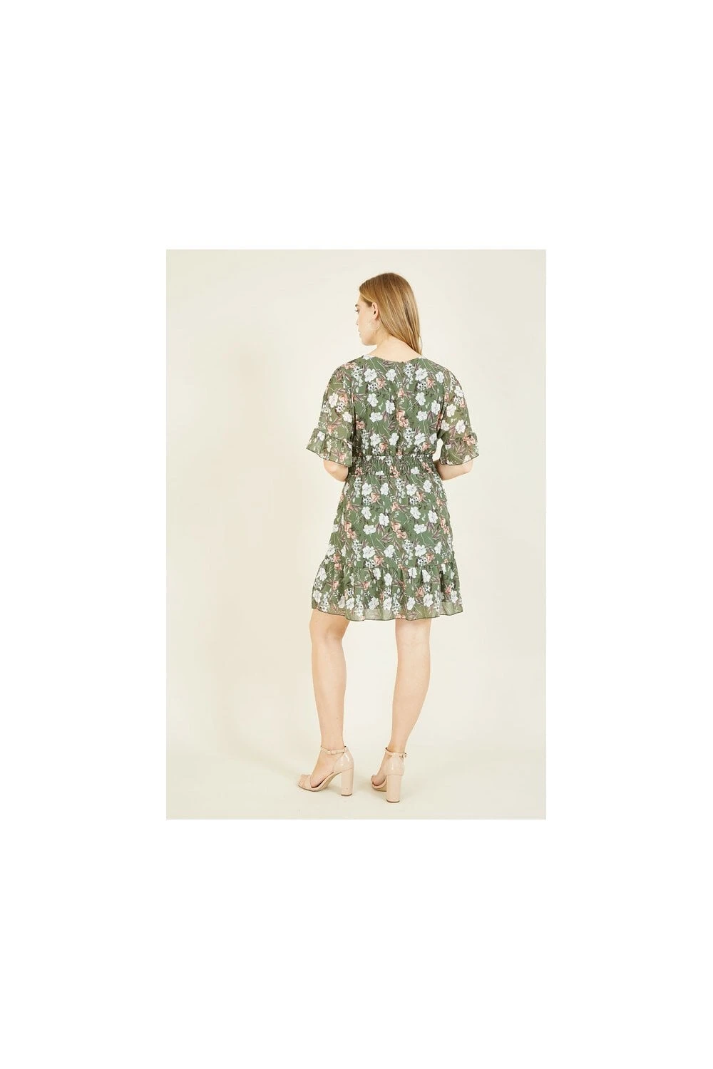 Mela Green Floral Print Wrap Dress 4 Mela Green Floral Print Wrap Dress - Image 4