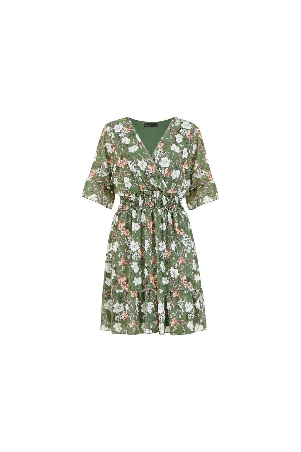 Mela Green Floral Print Wrap Dress 6 Mela Green Floral Print Wrap Dress - Image 6