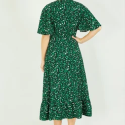 Mela Green Leopard Print Wrap Dress -Cheap My Dreamy Dress Store mela green leopard print wrap dress p14966 125611 image