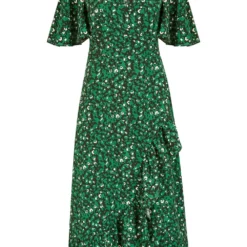 Mela Green Leopard Print Wrap Dress -Cheap My Dreamy Dress Store mela green leopard print wrap dress p14966 125613 image