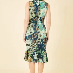 Mela Green Patchwork Paisley Satin Wrap Effect Midi Dress -Cheap My Dreamy Dress Store mela green patchwork paisley satin wrap effect midi dress p19038 145397 image