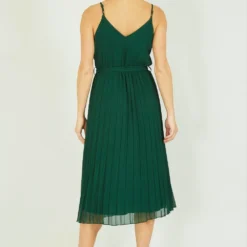 Mela Green Pleated Strappy Midi Dress -Cheap My Dreamy Dress Store mela green pleated strappy midi dress p14949 125399 image