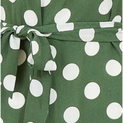 Mela Green Polka Dot Sleeveless Midi Dress -Cheap My Dreamy Dress Store mela green polka dot sleeveless midi dress p10394 111819 image
