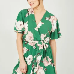 Mela Green Rose Printed Bubble Crepe Wrap Effect Dress 12 Mela Green Rose Printed Bubble Crepe Wrap Effect Dress -Cheap My Dreamy Dress Store mela green rose printed bubble crepe wrap effect dress p10563 111919 image